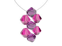 Beads looped on thread